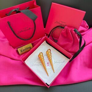 Schiaparelli Surrealist Spiral Horn Earrings